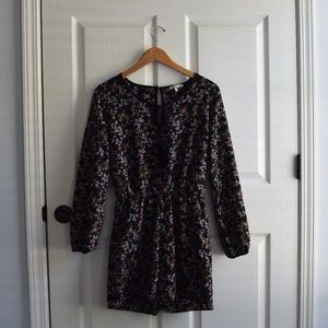 Black Flower Romper